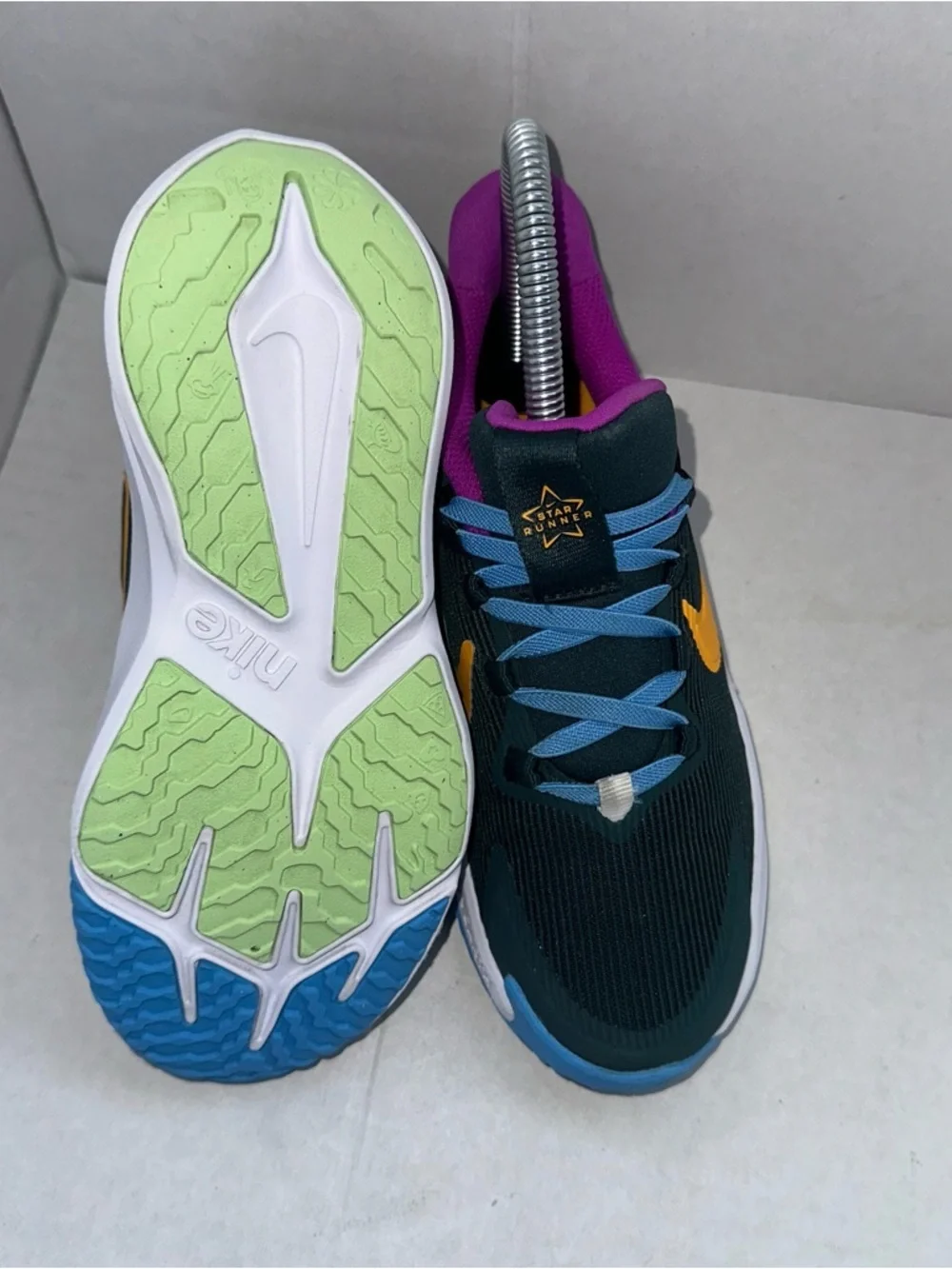 Nike Star Runner 4 Little Kids Shoes Deep Jungle Multi Color Size 1Y DX7614-300